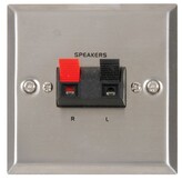 AV:link nástěnná reproduktorová zásuvka, kovová