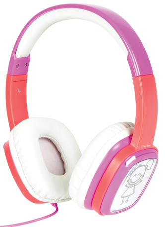 AV:link Doodle DIY, dětská sluchátka s vlastním motivem, růžová
