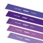 Latexová sada cvičebních pásů - Mini Band L, 2,3-18,2 kg, 5 pásů, fialová, REBEL ACTIVE