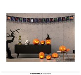 Vlaječková girlanda černá - Happy Halloween 300 cm