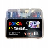 Markery w plastikowej walizce 20 kolorów POSCA