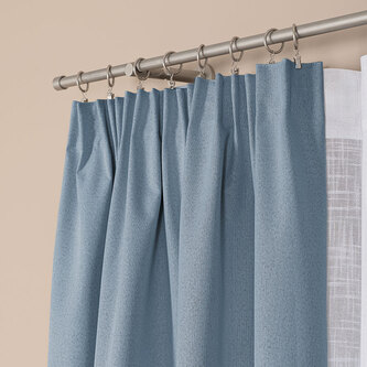 Dekorační zatemňující závěs SUPER BLACKOUT TAPE s řasící páskou modrá color 019 (cena za 1 kus) 140x250 cm 100% stínění Mybesthome