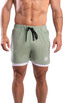 BrainMax pánské 2v1 kraťasy, zelené