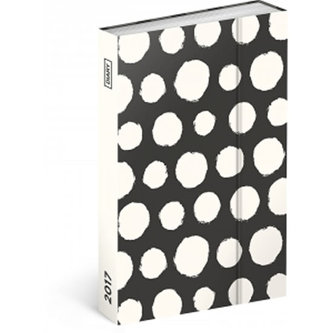 Černý a bílý týdenní diář 2017