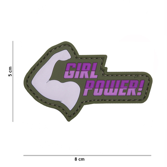 Gumová nášivka 101 Inc nápis Girl Power - růžová