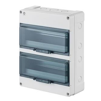 Rozvaděč FlatBOX 5926 IP65, 26mod., na omítku, průhl. dveře, 340x270x119,5mm