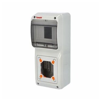 Skříň 3928 AcquaCOMBI IP65, 6 modulů, 1 otvor pro zásuvku, 305x125x107mm