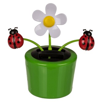 Pohyblivá květina a berušky, barva zelená