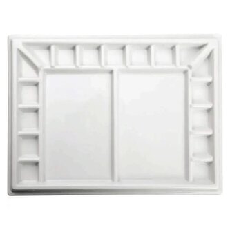 Porcelánová paleta obdélníková velká 17 důlků 25x33cm