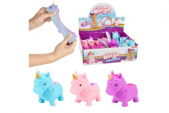 Jednorožec antistresový mačkací silikon 10cm 3 barvy (1 ks)