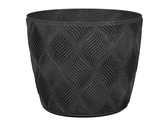 Obal na květník PETIT ECO FLOW WOOD plastový d17x14cm