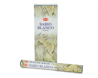Indické vonné tyčinky HEM White sage - bílá šalvěj 20 ks