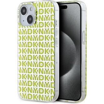 DKNY PC/TPU Repeat Pattern kryt iPhone 15 žlutý