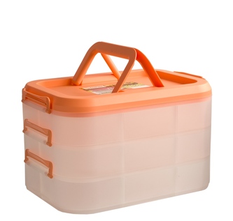 Box party 3 patra 40x28x17,8cm zelený