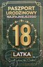 Karnet Urodziny 18 Nowy paszport męskie