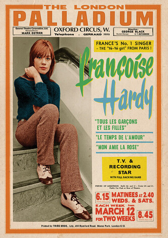 Plakát, Obraz - Francoise Hardy - Live at London, 59.4 × 84.1 cm