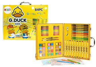 Zestaw artystyczny w walizce Kaczka żółta 84el