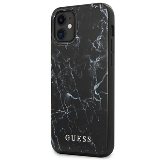 Etui Guess Marble na iPhone 12 mini - czarne