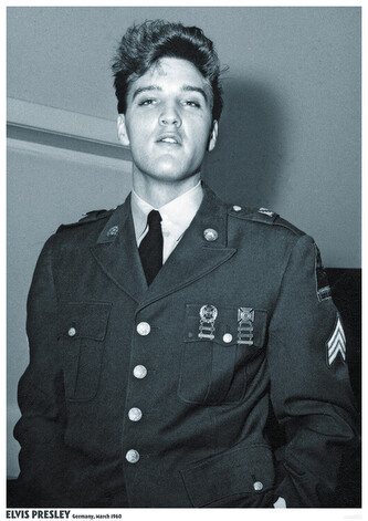 Plakát, Obraz - Elvis Presley - Army 1962, 59.4 × 84 cm