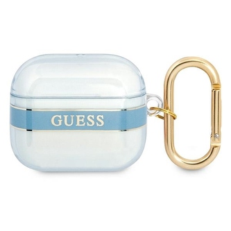 Etui Guess Strap Collection na AirPods 3 cover - niebieskie
