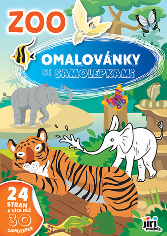 Omalovánky A4 se samolepkami Zoo