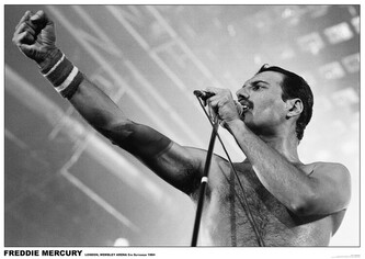 Plakát, Obraz - Freddie Mercury - Wembley 1984, 84.1 × 59.4 cm