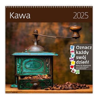 Kalendarz 2025 ścienny 30x30cm Kawa HELMA Kalendarz 2025 ścienny 30x30cm Kawa HELMA