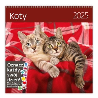 Kalendarz 2025 ścienny 30x30cm Koty HELMA Kalendarz 2025 ścienny 30x30cm Koty HELMA