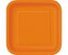 Talerzyki papierowe pomarańczowe 23cm 14szt