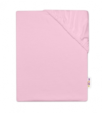 Baby Nellys Dětské jersey prostěradlo do postýlky - sv. růžová, 140 x 70 cm; 140x70
