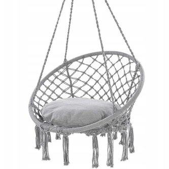BOHO Závěsné houpací křeslo s polštářem