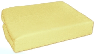 Bavlněné prostěradlo do postele 200x90cm - žluté; 200x90