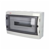 Rozvaděč Acqua 3918-TTB IP65, 18mod., na omítku, průhl. dveře, 286x431x141mm