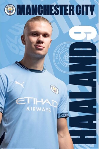 Plakát, Obraz - Manchaster City - Haaland, 61 × 91.5 cm