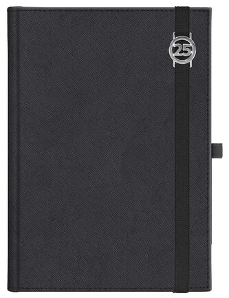 Kalendarz 2025 A4 tyg. Cross z notesem czarny