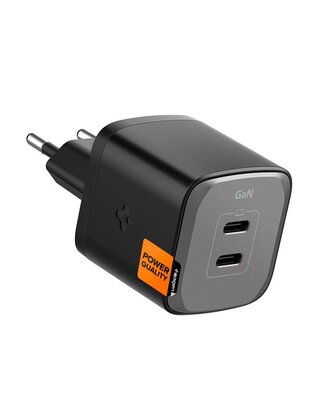Spigen ArcStation Pro, black - GaN/2-Port/USB-C PD3.0 45W/USB-C PD3.0 45W/Total 45W