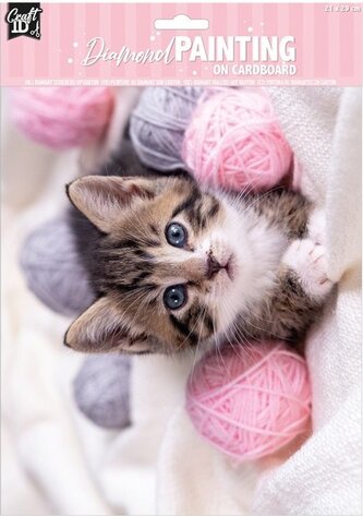 GRAFIX Diamantové malování na kartonu Kotě 29x21cm GRAFIX Diamantové malování na kartonu Kotě 29x21cm
