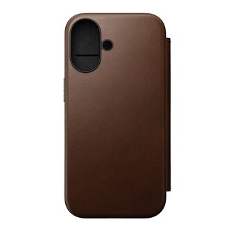 Nomad Modern Leather Folio, brown - iPhone 16
