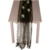 Halloweenská dekorace - stolová šerpa s lebkami