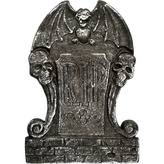 Halloweenská dekorace - náhrobek okřídlený démon R.I.P. - 25 x 36 cm