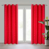 Vánoční dekorační závěs s kroužky NATALE II. červená 140x250 cm (cena za 1 kus) MyBestHome