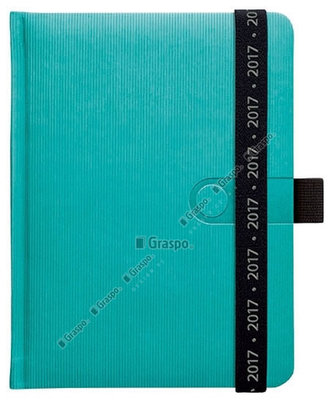Diář 2017 - Trendy tyrkysový denní B6