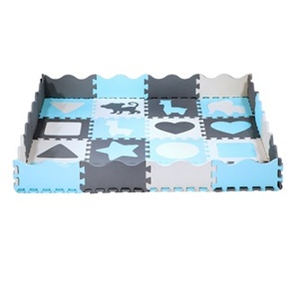 MD03 MODRÁ DĚTSKÁ PĚNOVÁ PUZZLE PODLOŽKA NILS FUN