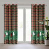 Vánoční dekorační závěs s kroužky MILES micro zelená 140x250 cm (cena za 1 kus) MyBestHome