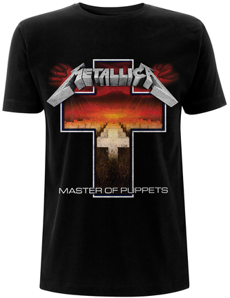 Pánské tričko Metallica: Master Of Puppets Cross (XL) černá bavlna