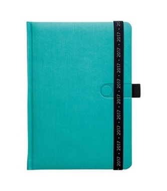 Diář 2017 - Trendy tyrkysový denní A5