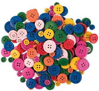 Dřevěné knoflíky 200 ks Dřevěné knoflíky 200 ks