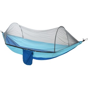 Síť houpací s moskytiérou modrá