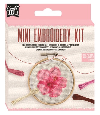 Vyšívání křížkovým stehem, mini sada - Kytka Vyšívání křížkovým stehem, mini sada - Kytka
