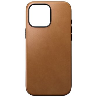 Nomad Modern Leather Case MagSafe kryt iPhone 16 Pro Max světle hnědý